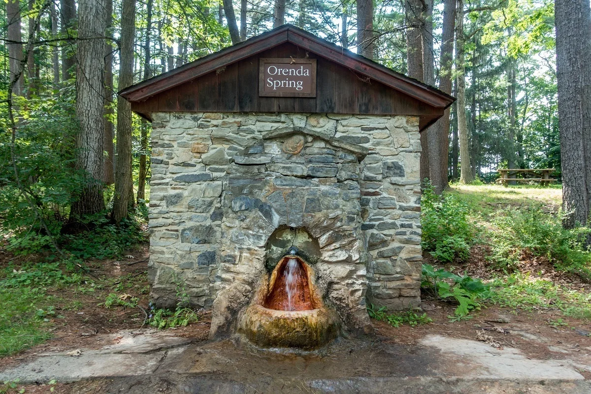 Water flowing from Orenda spring