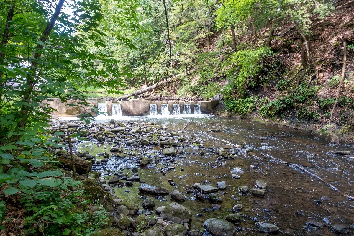 One of the mineral springs in Saratoga Springs NY