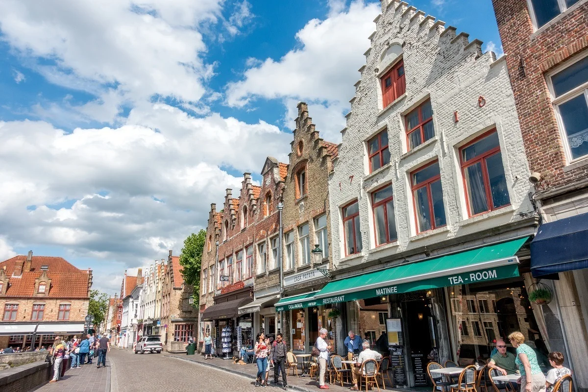 Row of restaurants in former canal houses