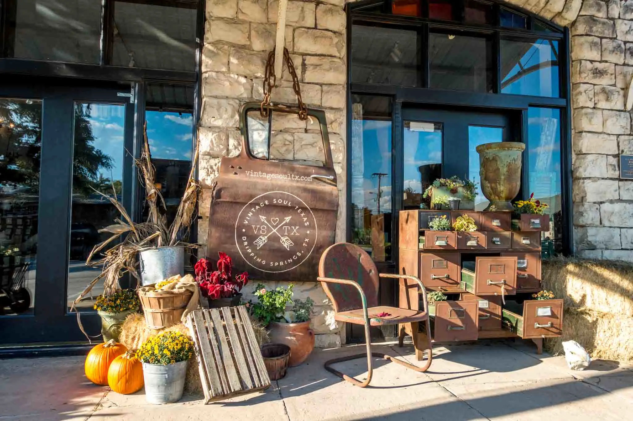 Merchandise displayed outside a boutique. 