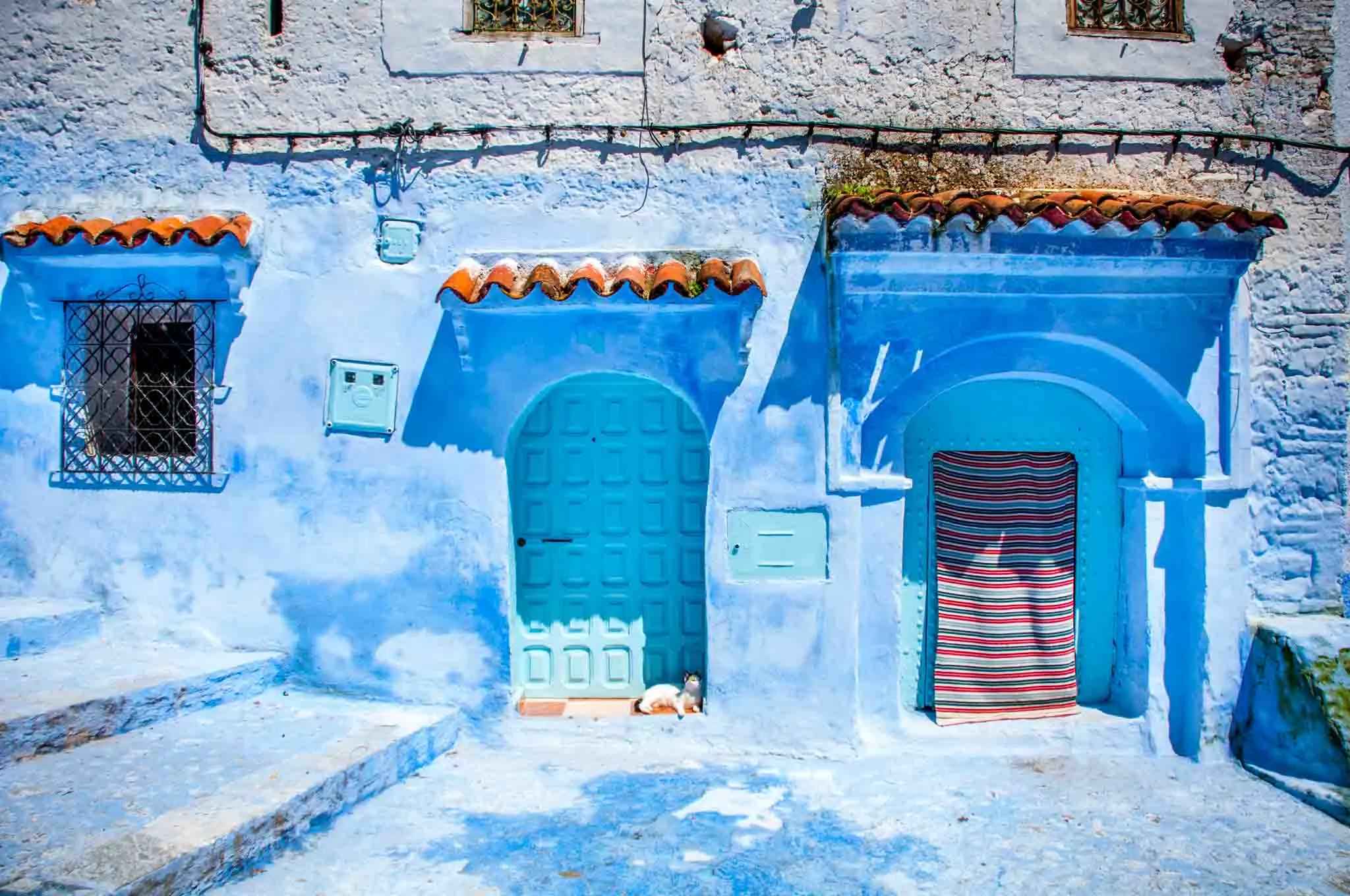 Blue doors in Morocco's blue city