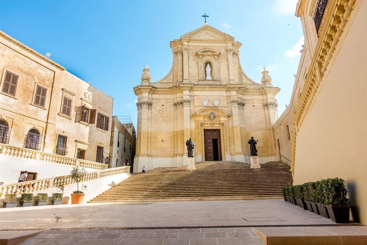 Church at the top of a staircase in Gozo