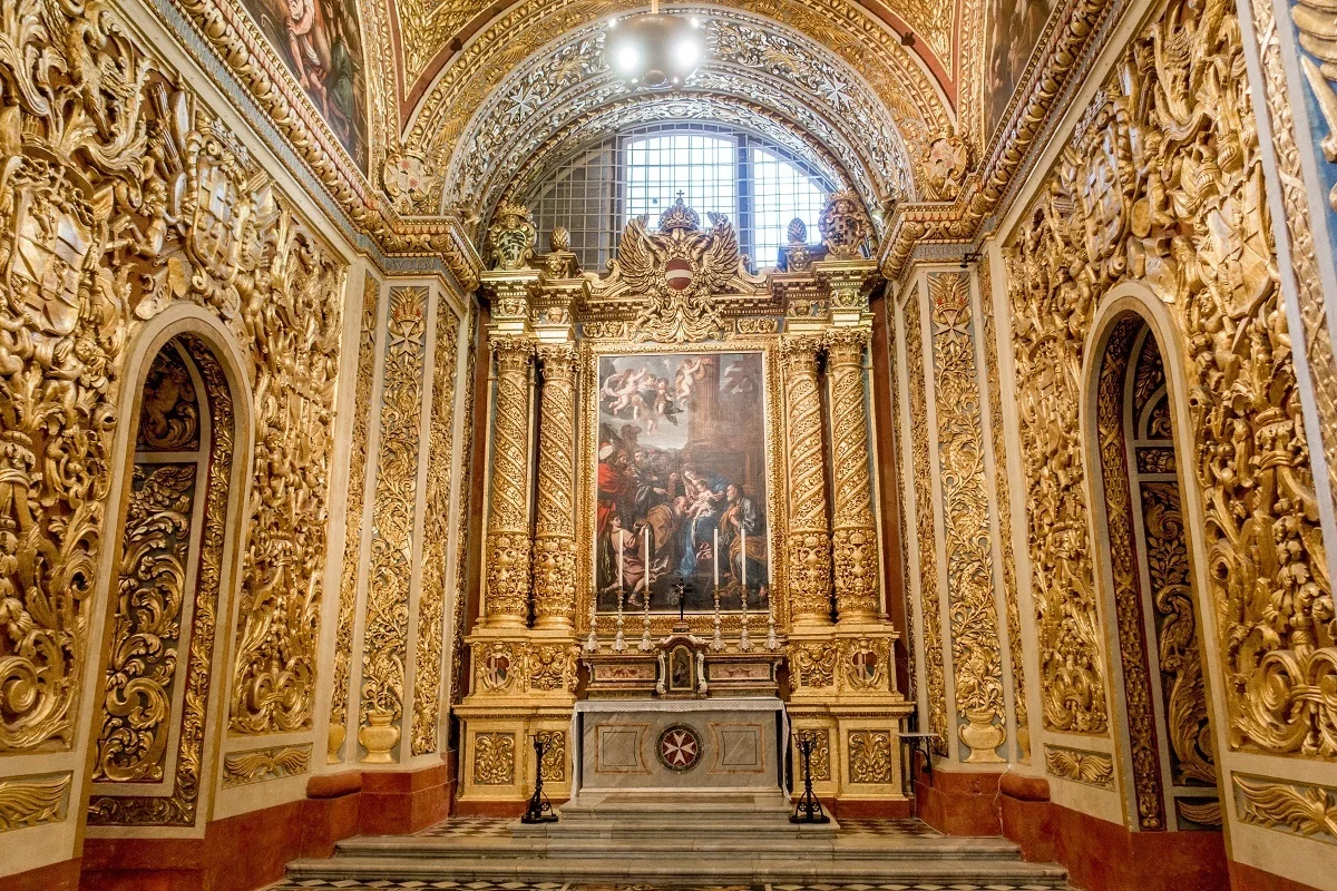Chapel filled with gold decorations