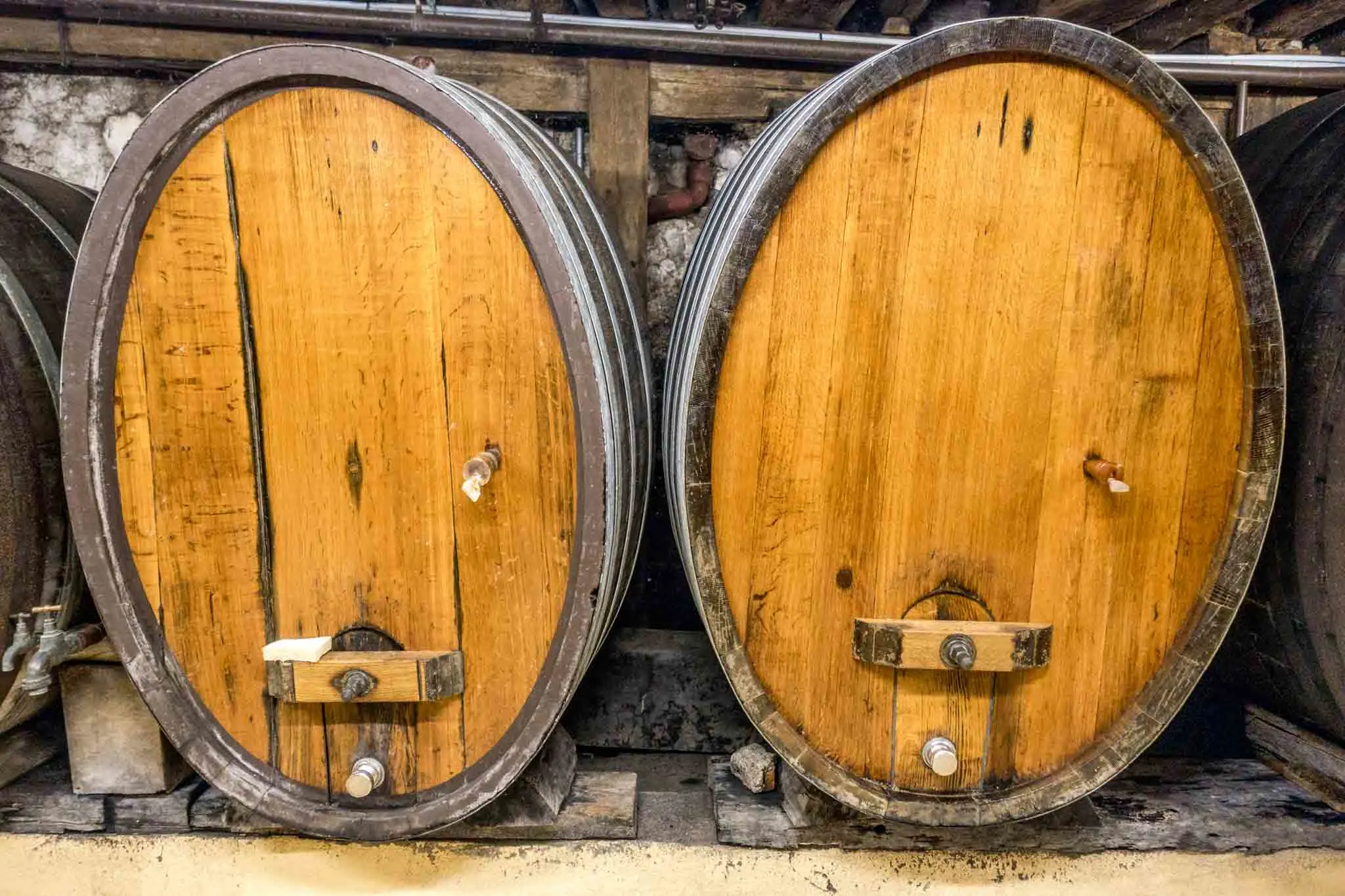 Wine barrels in Alsace