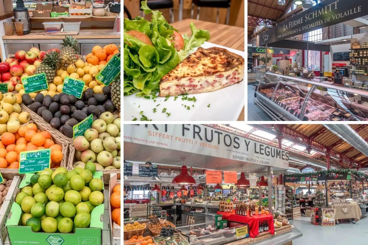 Food for sale at the covered market