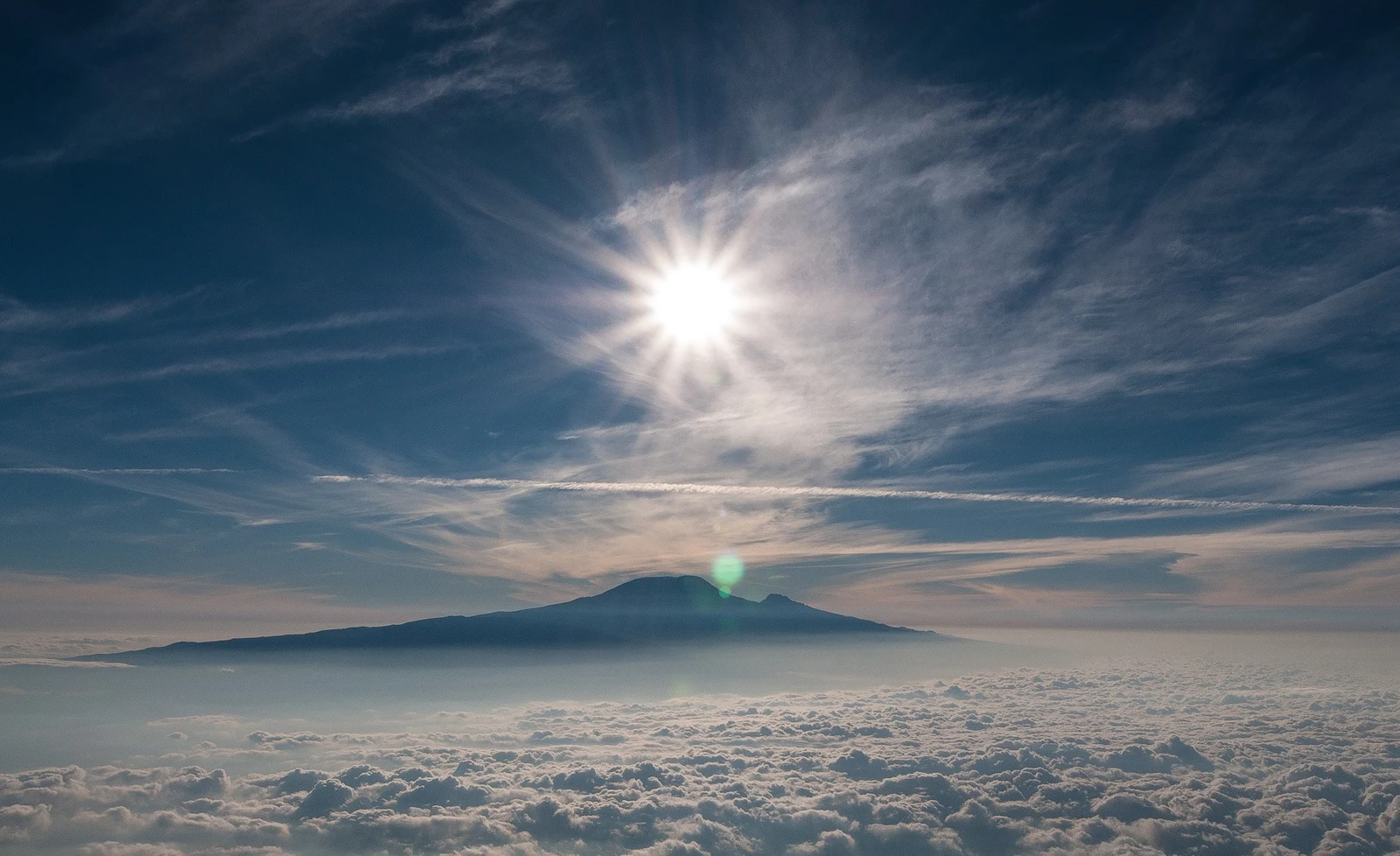 Mt. Kilimanjaro in Tanzania above the clouds