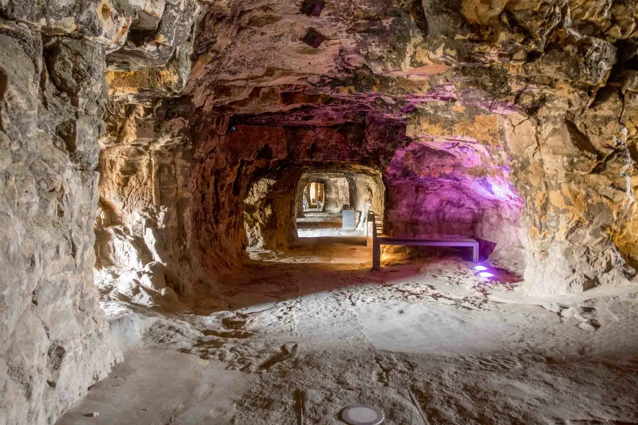 Underground rock tunnels in the Casemates du Bock.