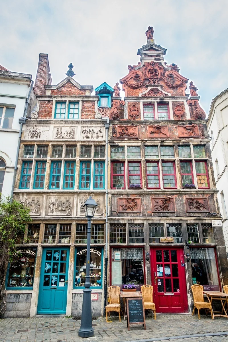 Colorful facades of stores