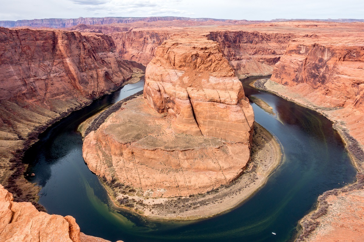 Horseshoe Bend rock formation in the Colorado River 