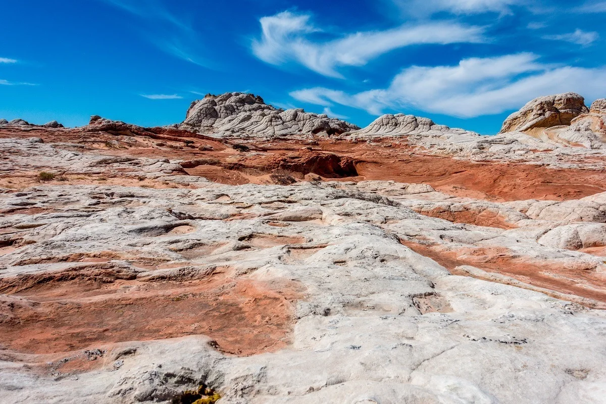 Red and gray desert rock formations