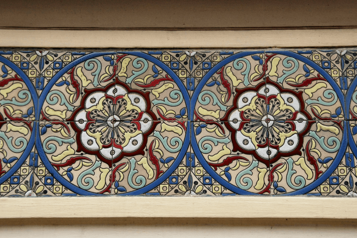 Decorative Art Nouveau tiles