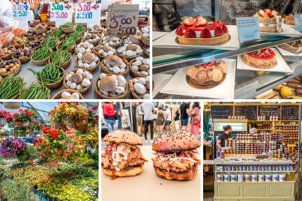 Food for sale at city markets