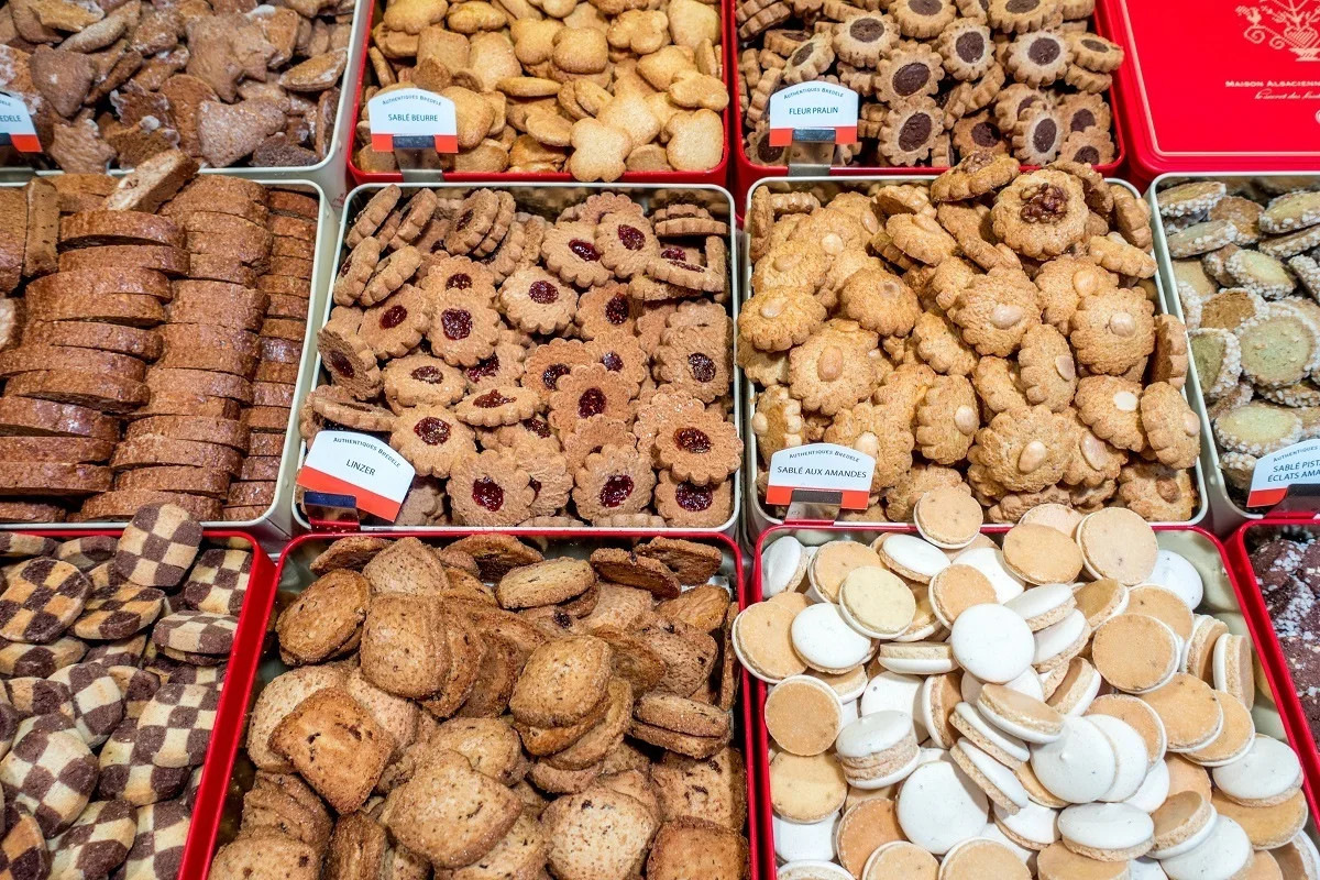 Selection of bredele, traditional Christmas cookies. 
