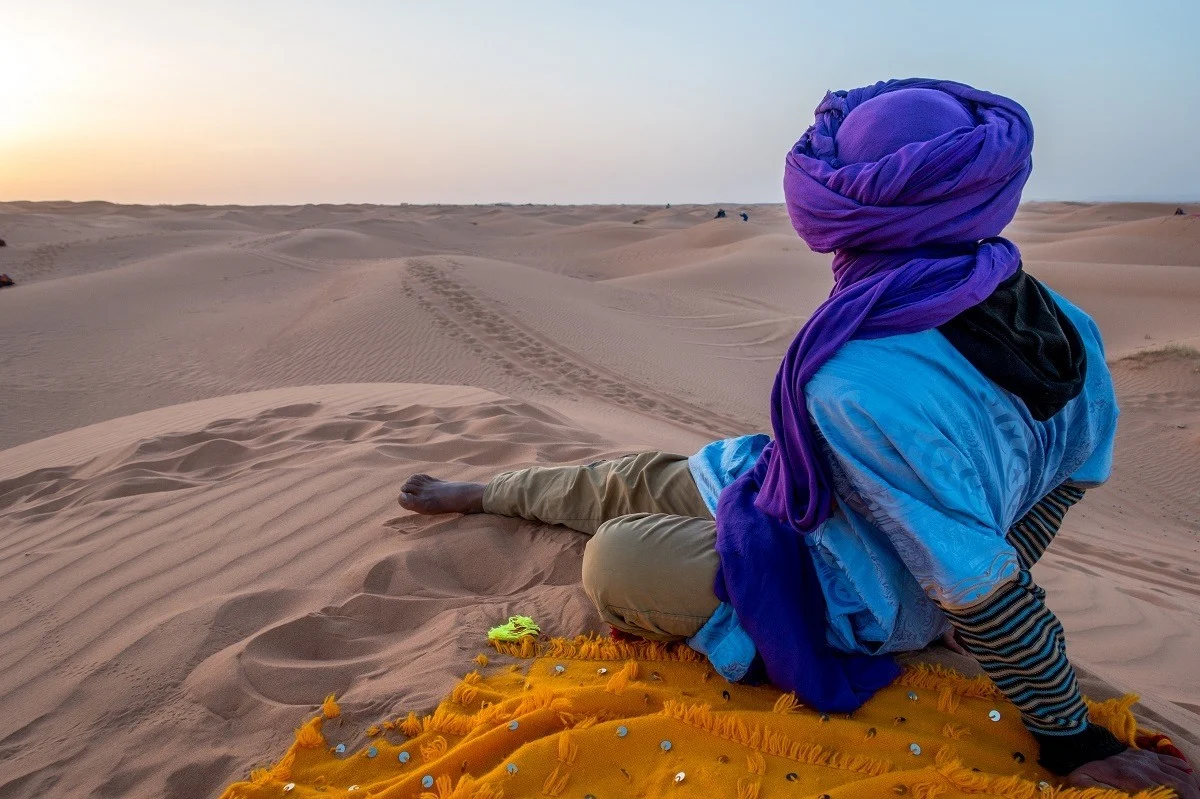 A guide in the Sahara Desert in Morocco