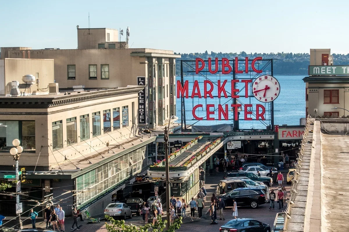Pike Place Market sign in Seattle, Washington