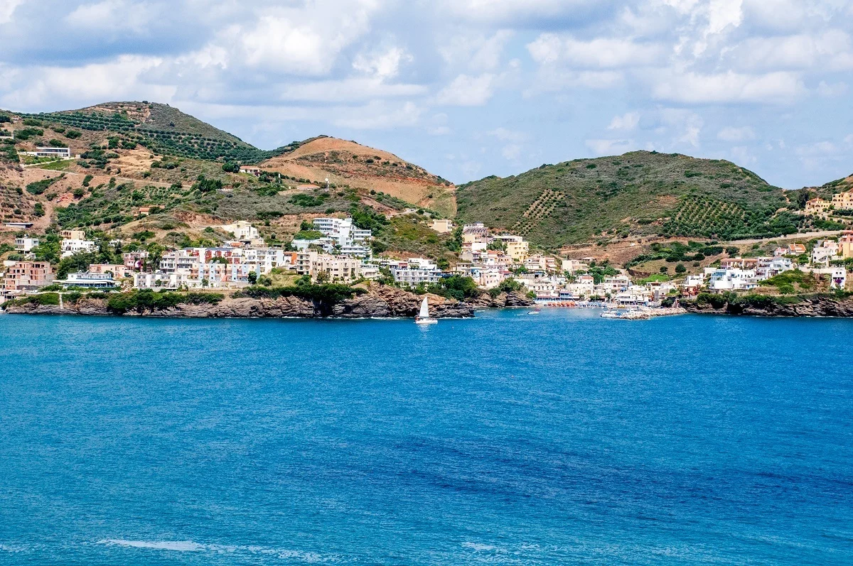 Coast of Crete island in Greece. Beautiful Mediterranean Sea view