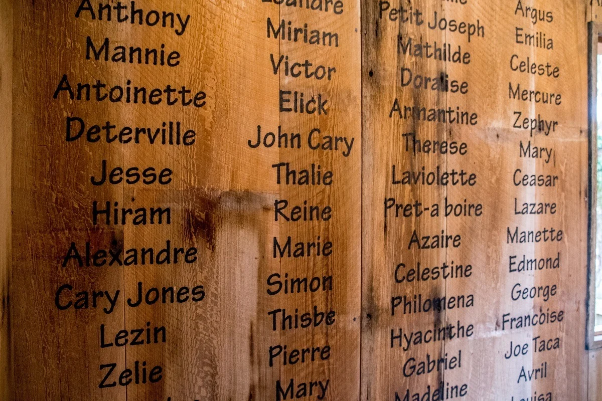 Names written on wall