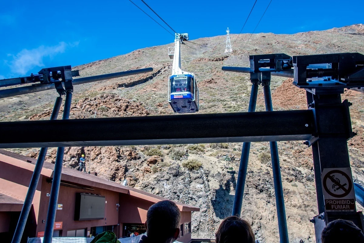 The Tenerife cable car lower station on Mount Teide