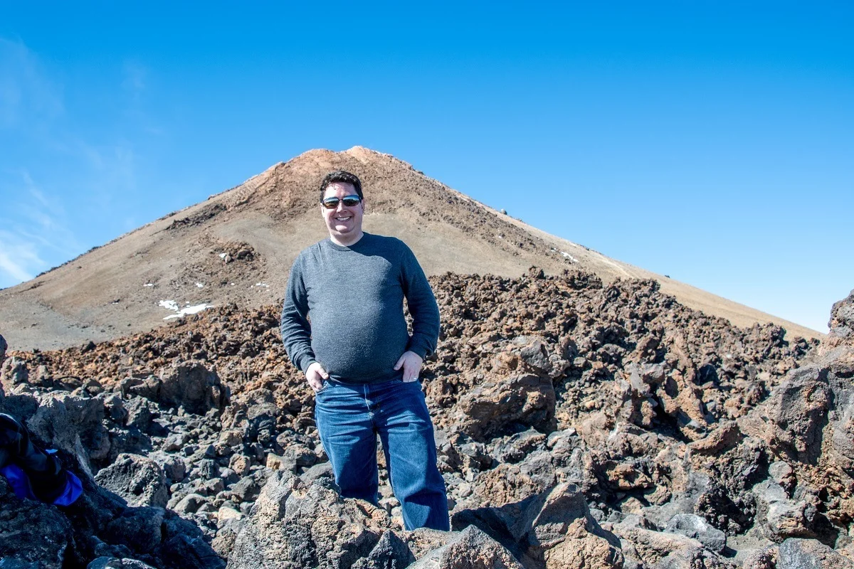 Lance hiking on Mount Teide