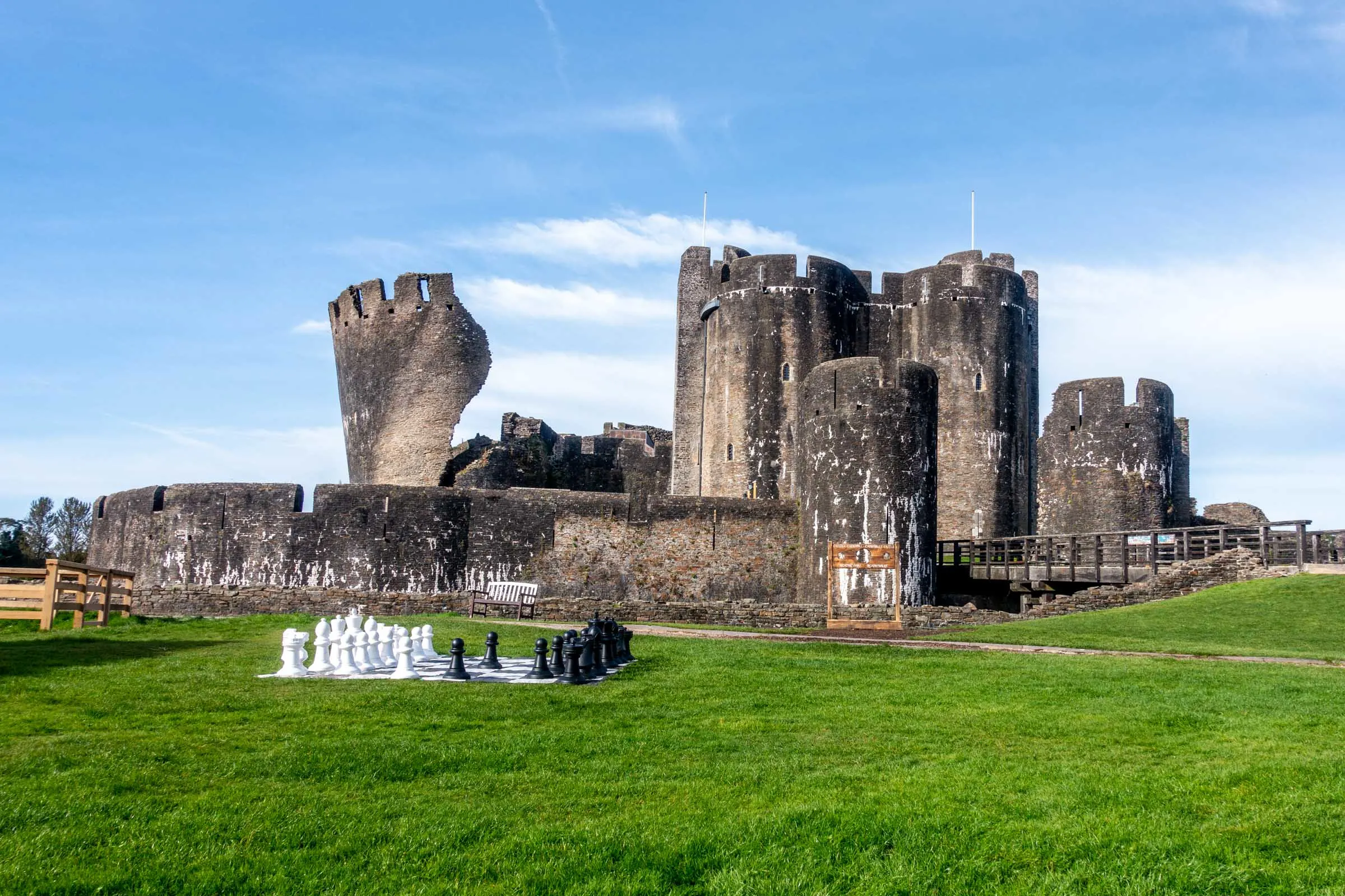 Stone towers of a ruined castle