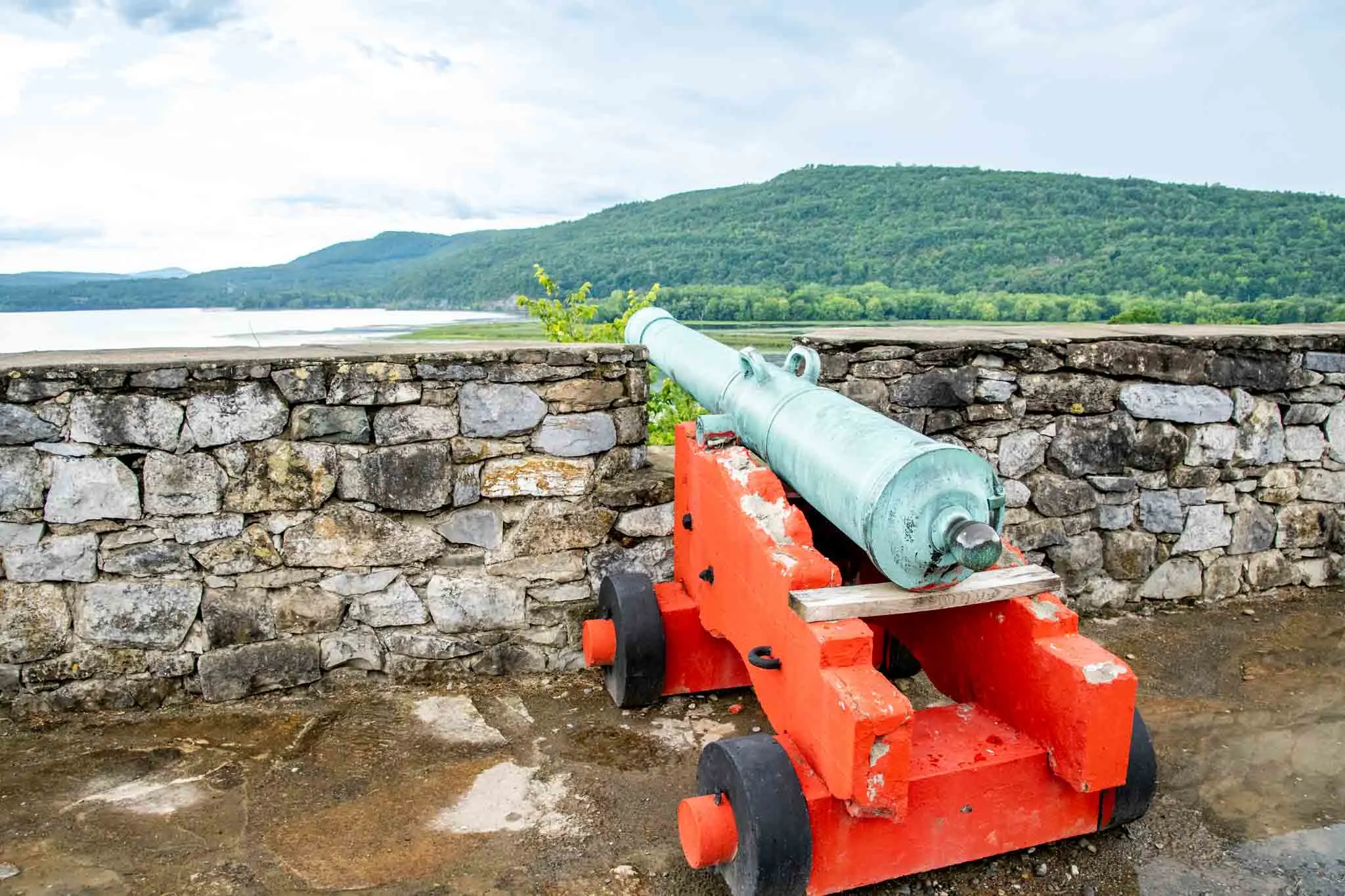 Cannon along fortress wall