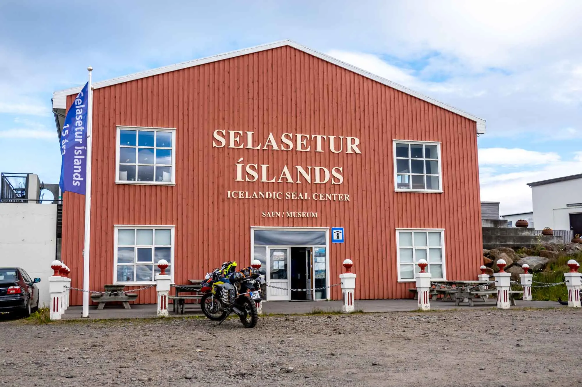 Red exterior of Icelandic Seal Center Museum