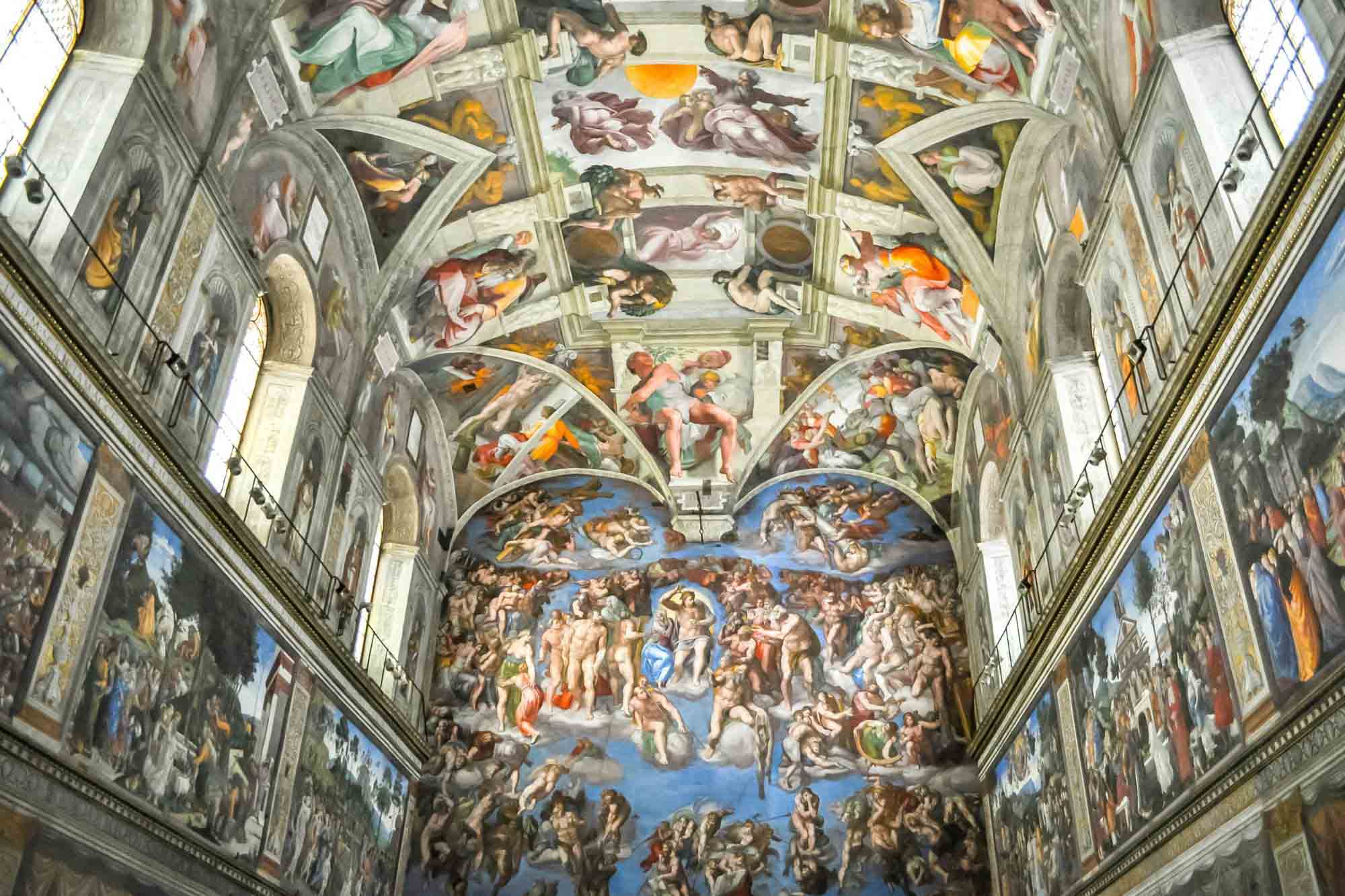 Painted ceiling of the Sistine Chapel