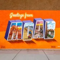 Greetings from Moab street art mural