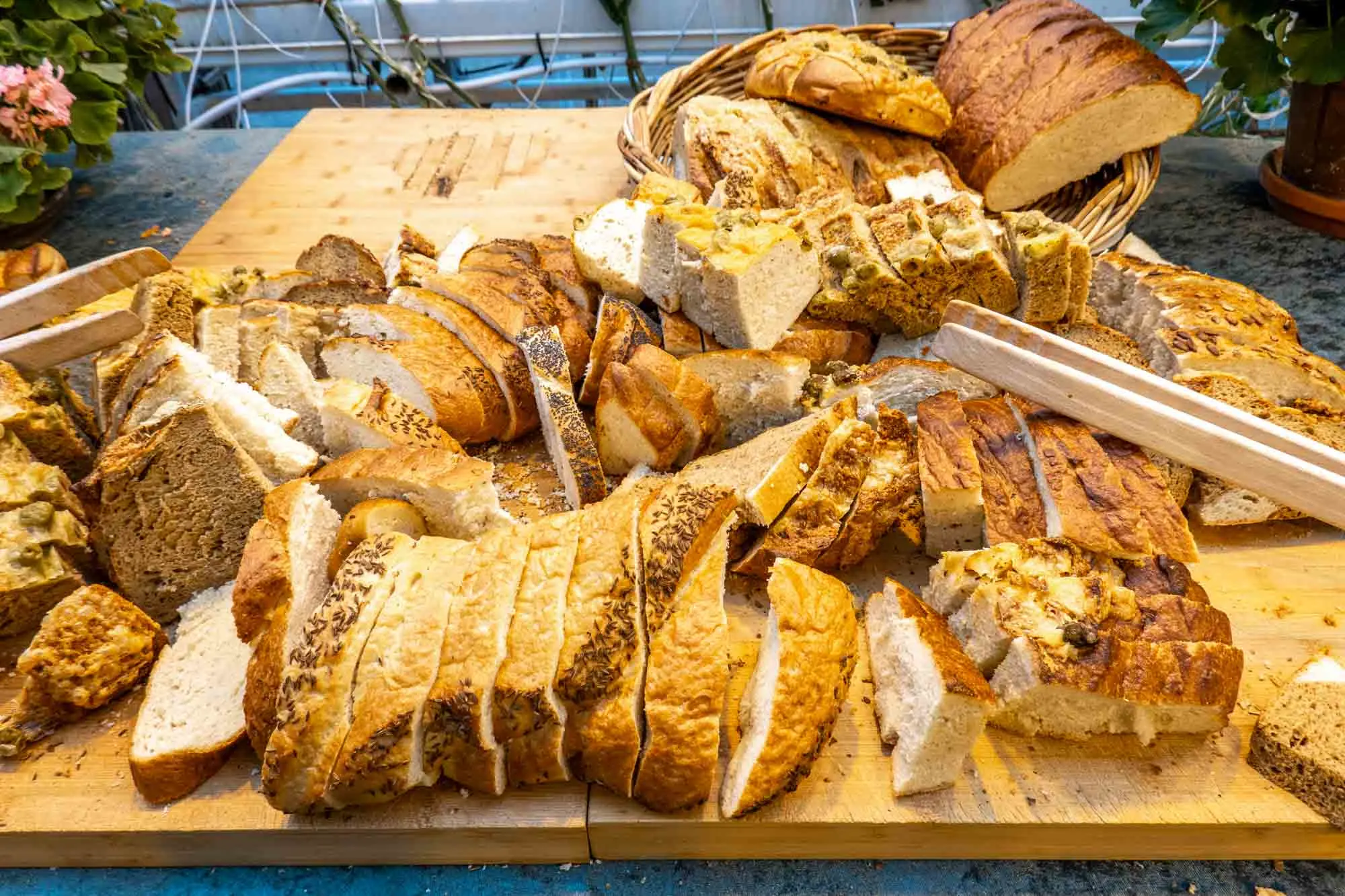 Large bread buffet