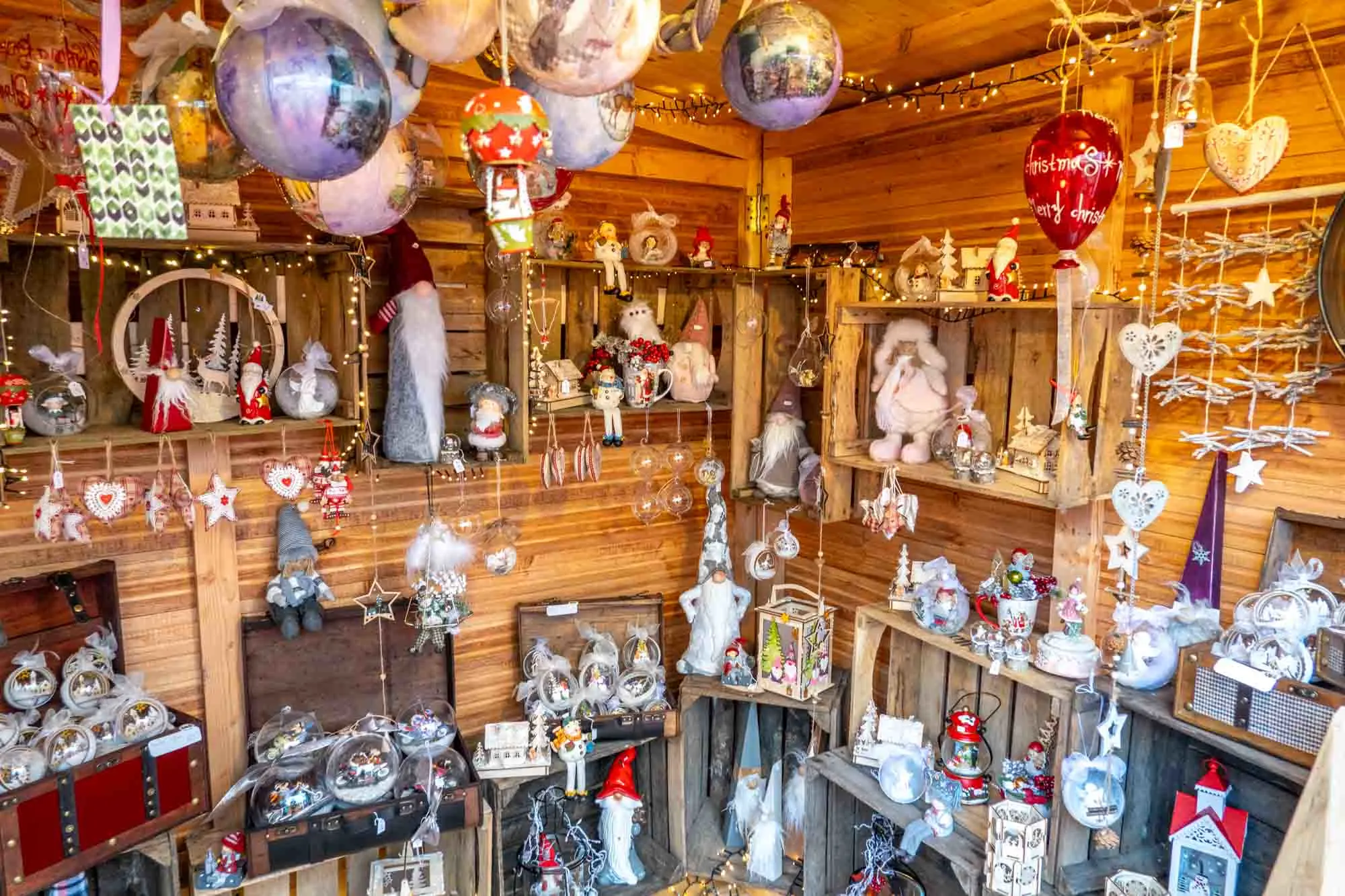 Christmas decorations in a chalet