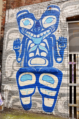 Inuit Street Mural in Vancouver Alley