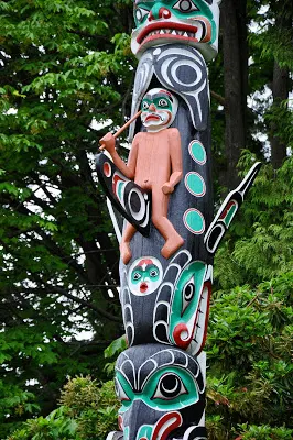 A totem in Stanley Park