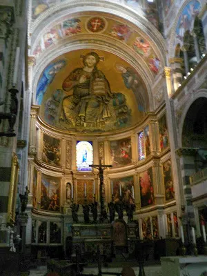 Mosaic interior of the Duomo in Pisa